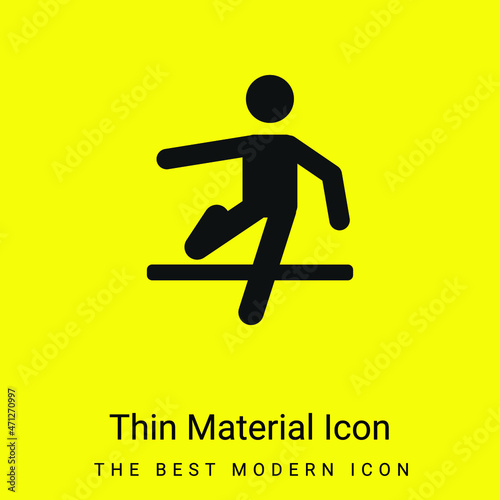 Athlete minimal bright yellow material icon