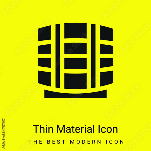 Beer Keg minimal bright yellow material icon