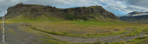 Landscape at the road Nr.1 on the south of Iceland, Europe 