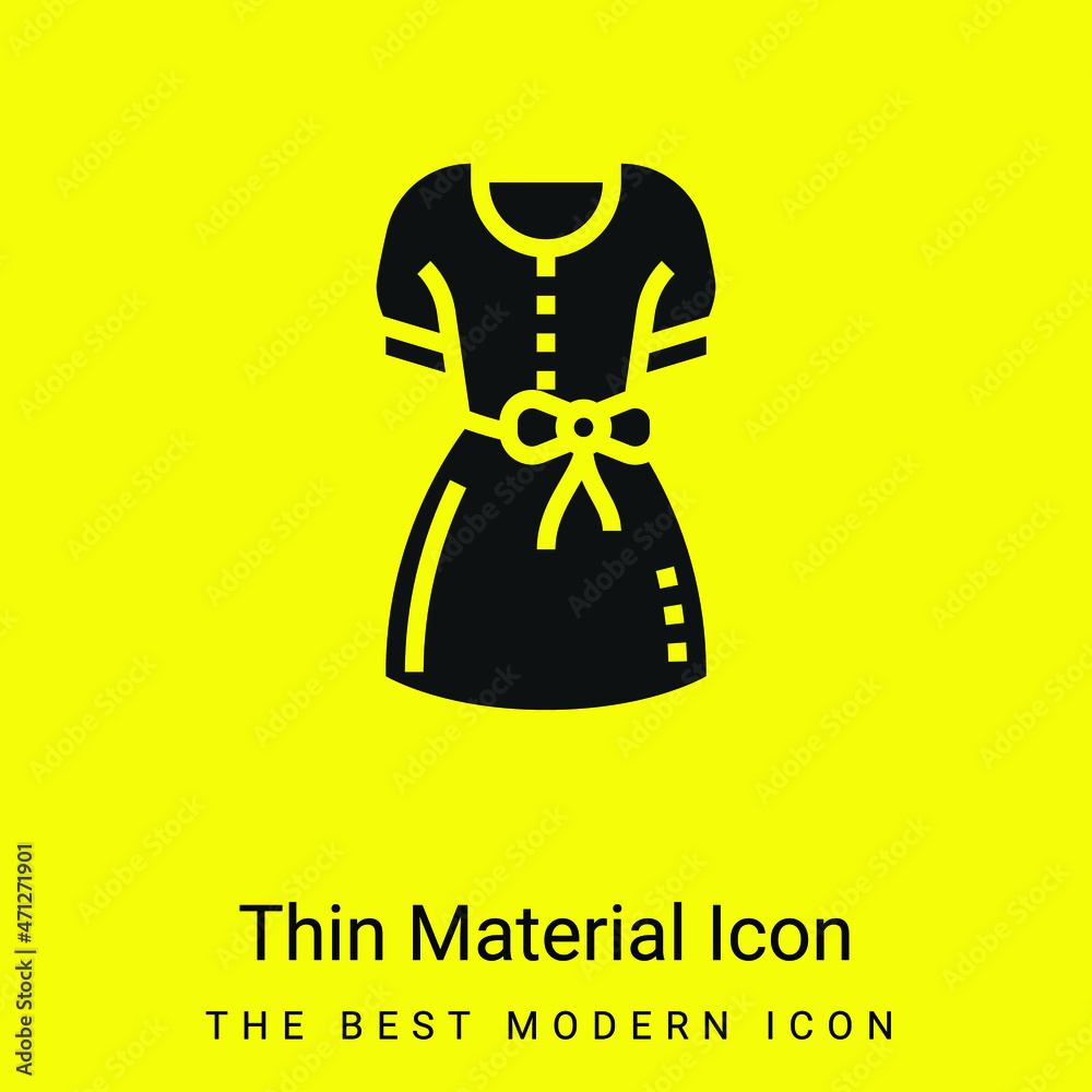 Blouse minimal bright yellow material icon Blouse minimal bright yellow material icon