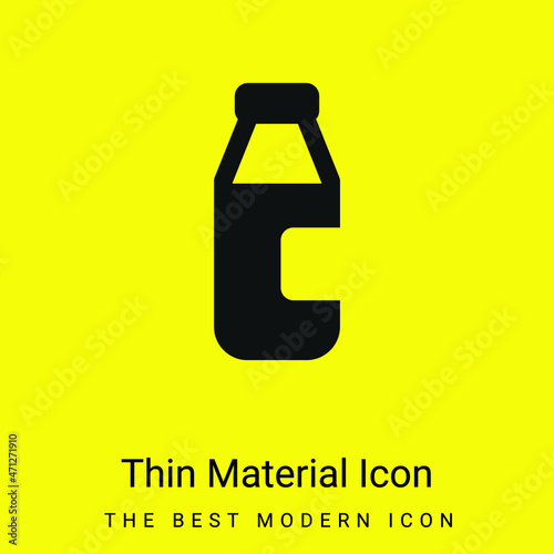 Bottle Of Milk minimal bright yellow material icon