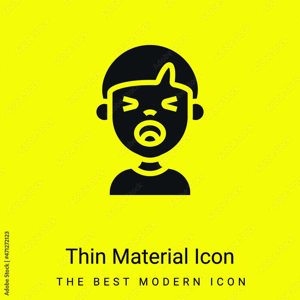Boy minimal bright yellow material icon Boy minimal bright yellow material icon