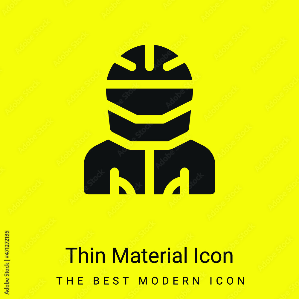 Biker minimal bright yellow material icon Biker minimal bright yellow material icon