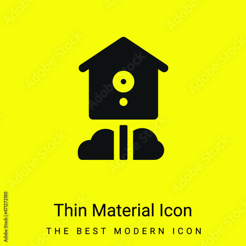 Birdhouse minimal bright yellow material icon