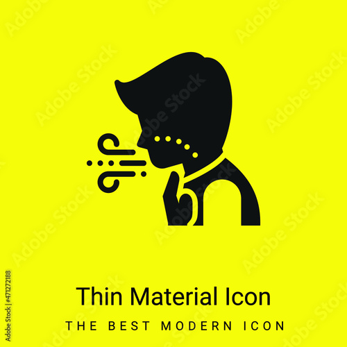 Breathing minimal bright yellow material icon