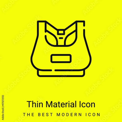 Bra minimal bright yellow material icon