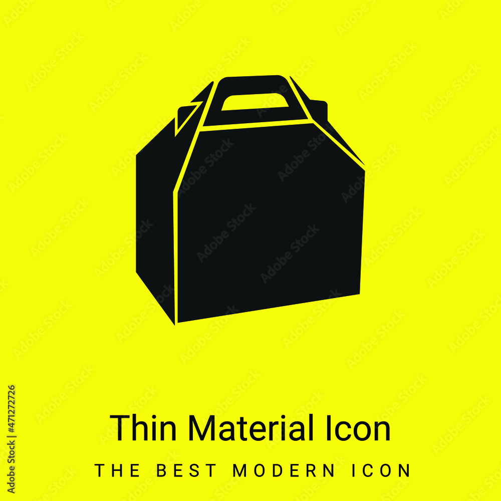 Box Of Food Package minimal bright yellow material icon