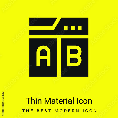 Ab Testing minimal bright yellow material icon