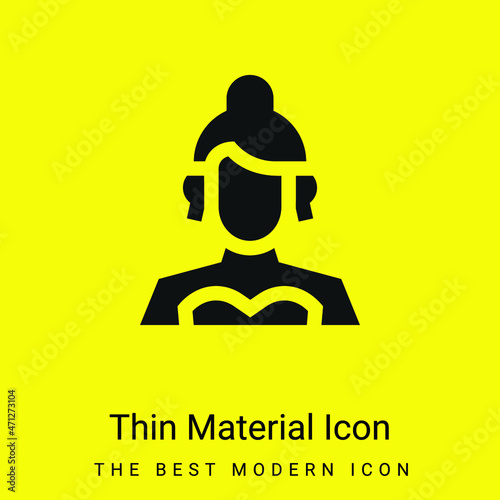 Actress minimal bright yellow material icon