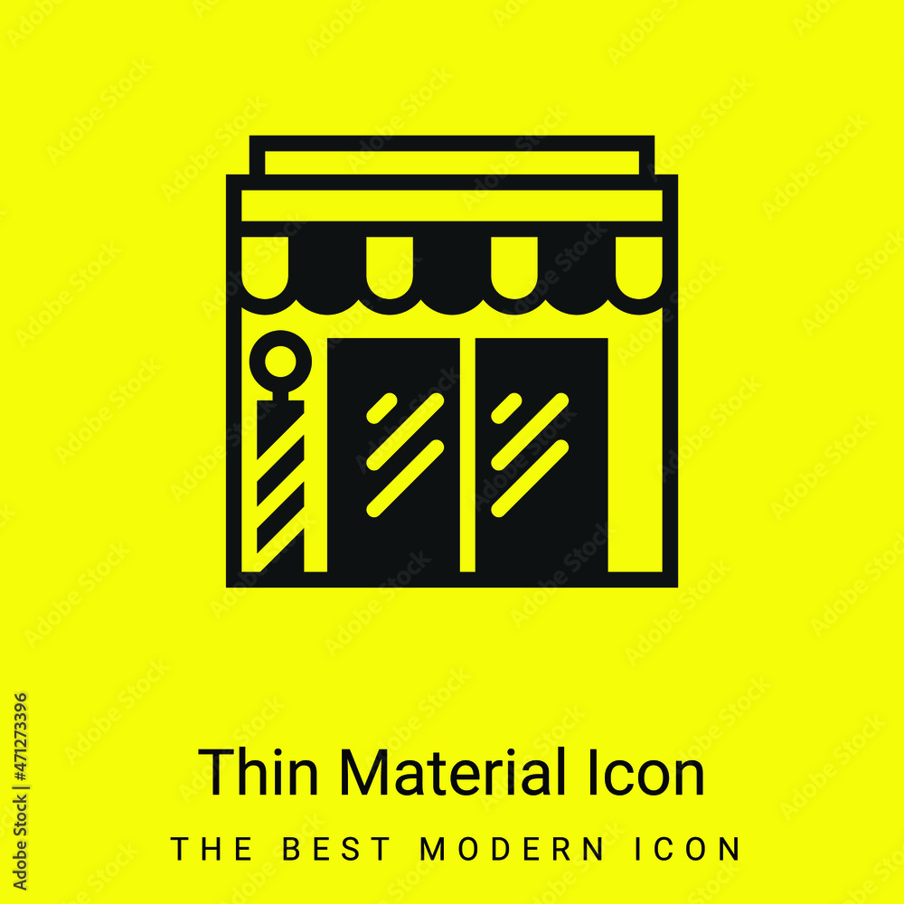 Barbershop minimal bright yellow material icon Barbershop minimal bright yellow material icon