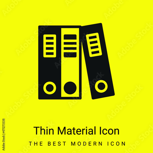 Archive minimal bright yellow material icon