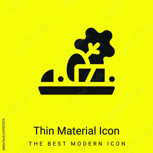 Antipasto minimal bright yellow material icon