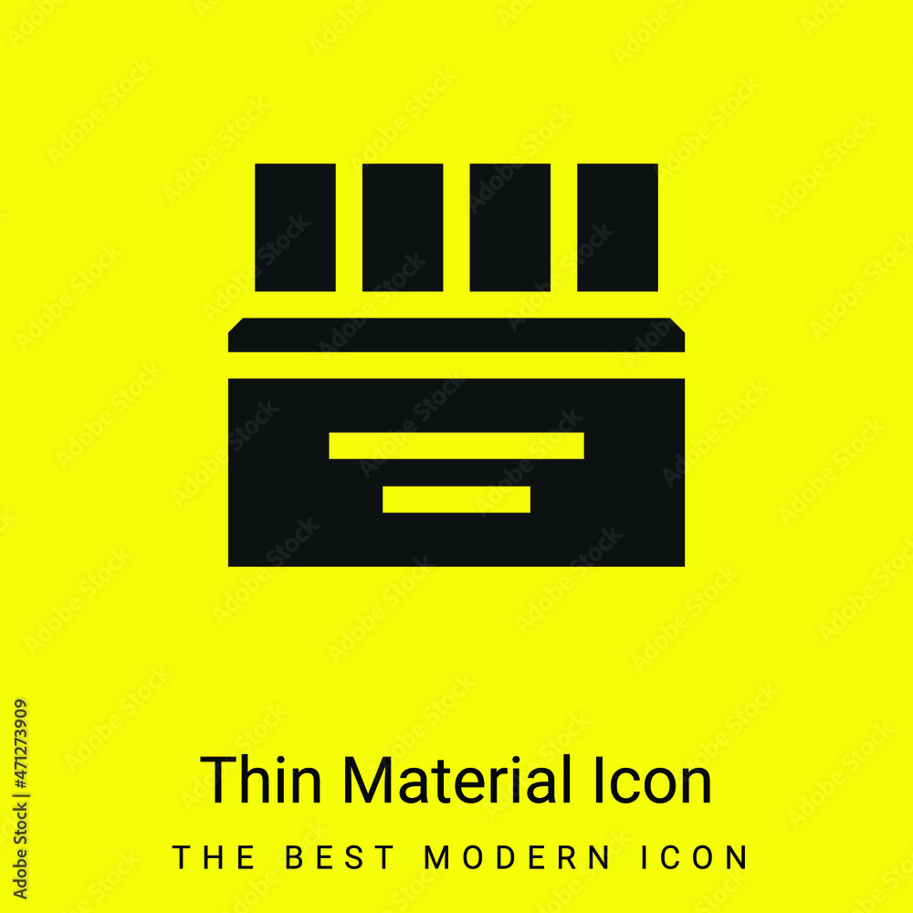 Ampoul minimal bright yellow material icon Ampoul minimal bright yellow material icon
