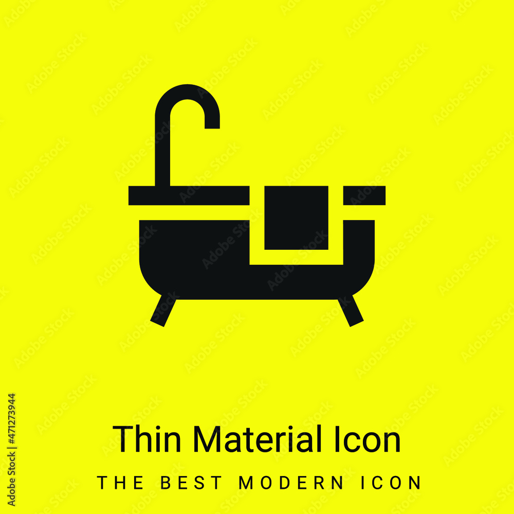 Bath minimal bright yellow material icon Bath minimal bright yellow material icon