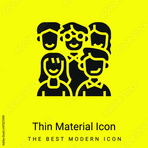Ancestors minimal bright yellow material icon