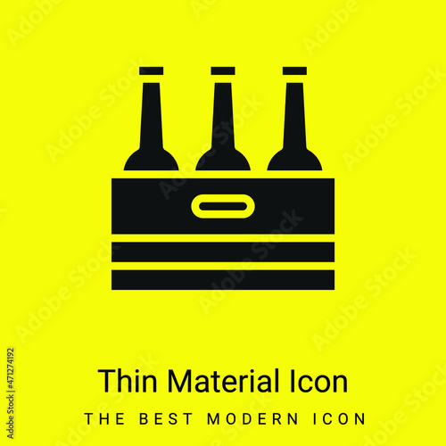 Beer minimal bright yellow material icon