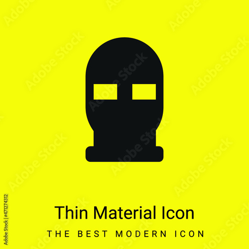 Balaclava minimal bright yellow material icon