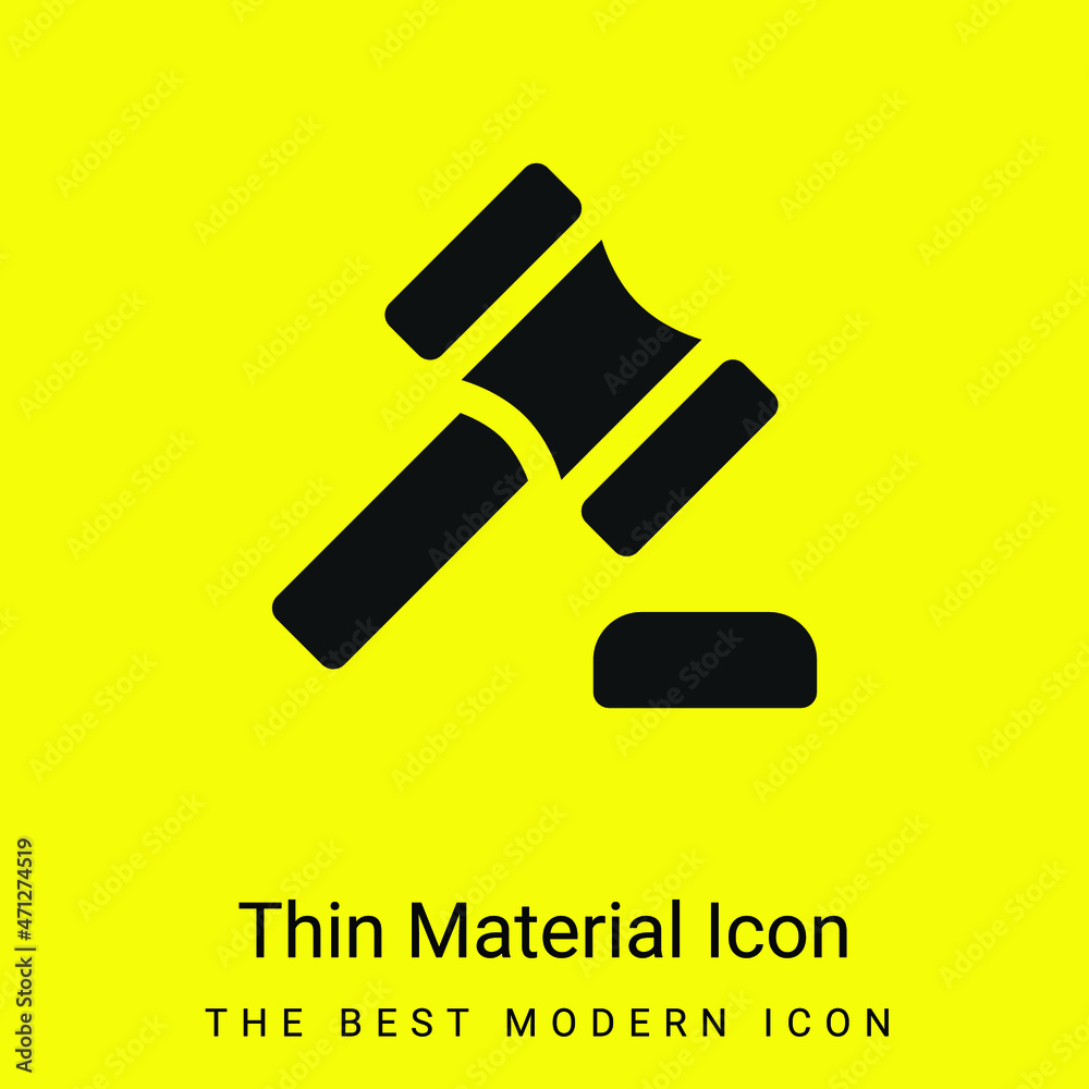Auction minimal bright yellow material icon Auction minimal bright yellow material icon