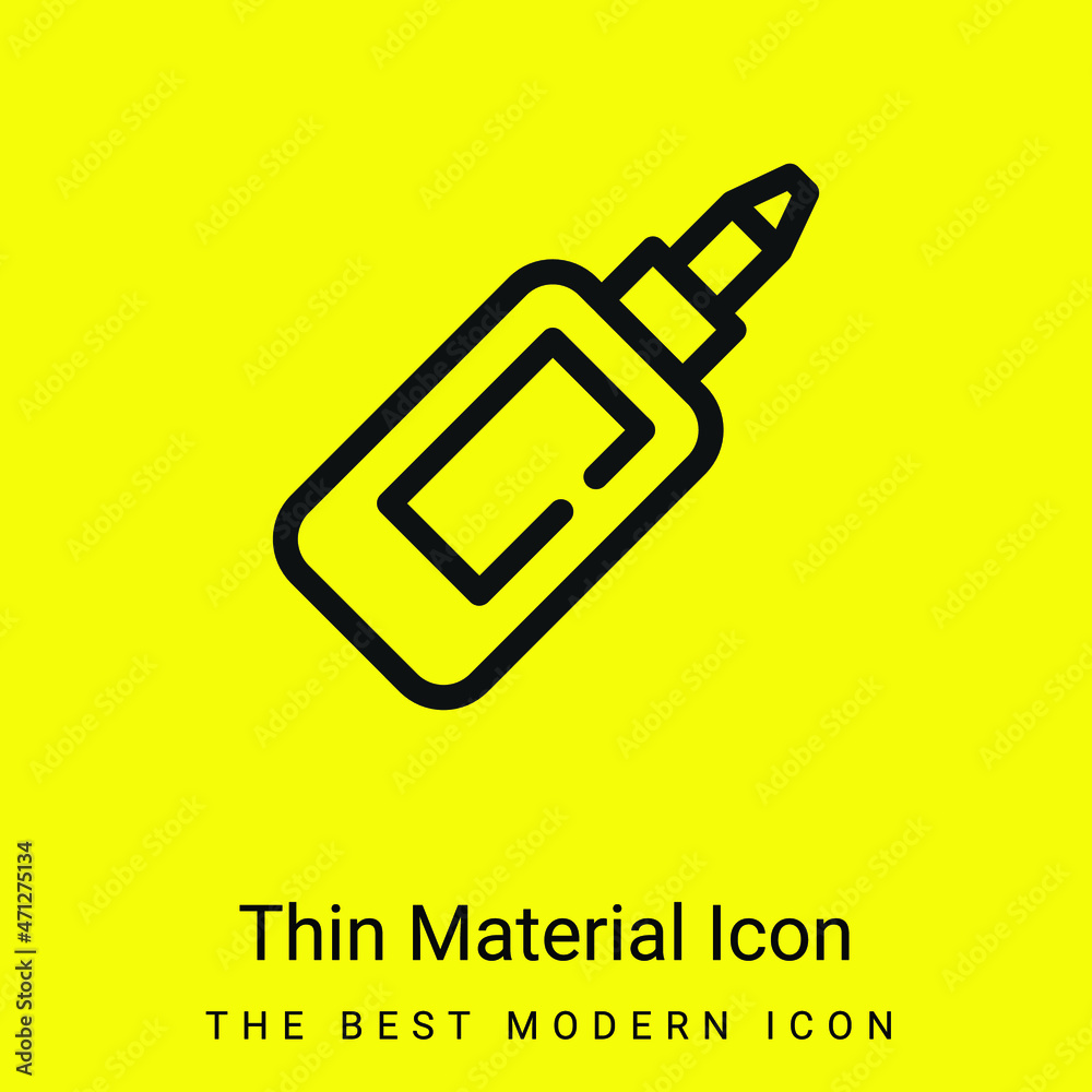 Bottle Of Glue minimal bright yellow material icon