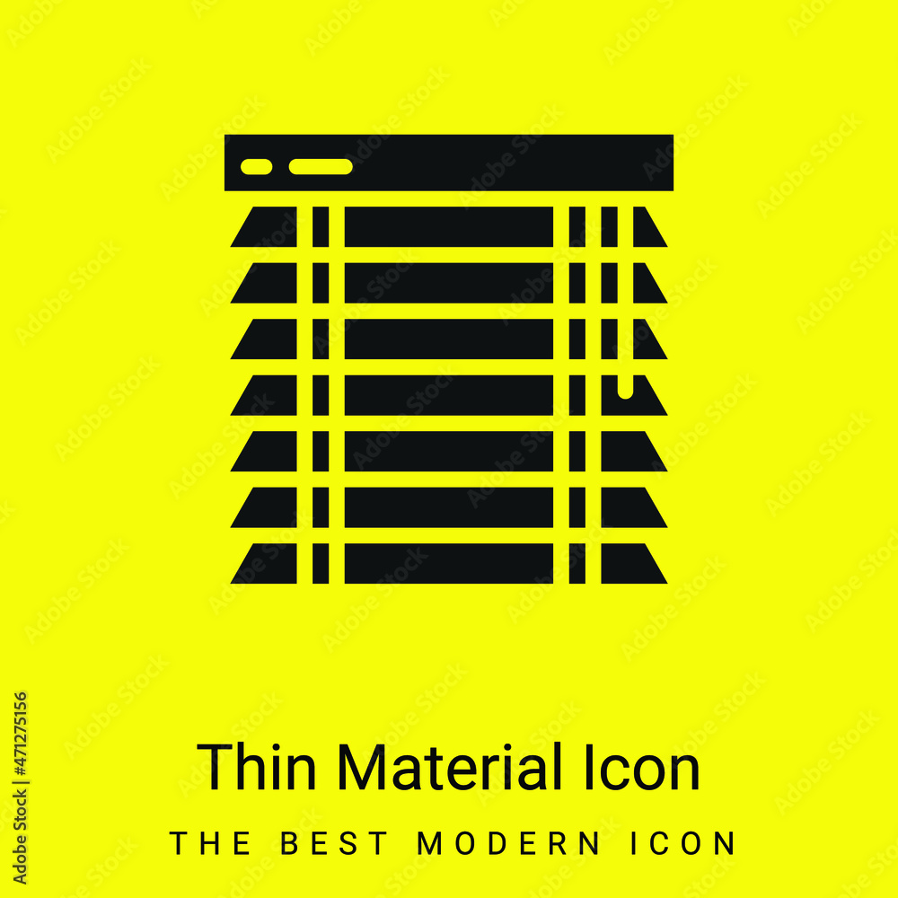 Blinds minimal bright yellow material icon