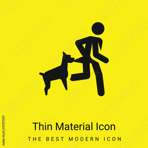 Bite minimal bright yellow material icon