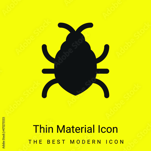 Big Bug minimal bright yellow material icon
