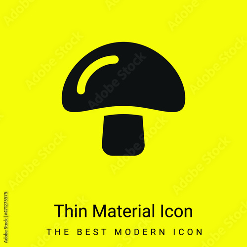 Big Mushroom minimal bright yellow material icon