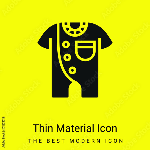 Bodysuit minimal bright yellow material icon