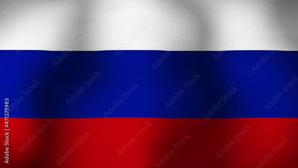 Flag of Russia Close Up Animation Loops Flag of Russia Close Up Animation Loops