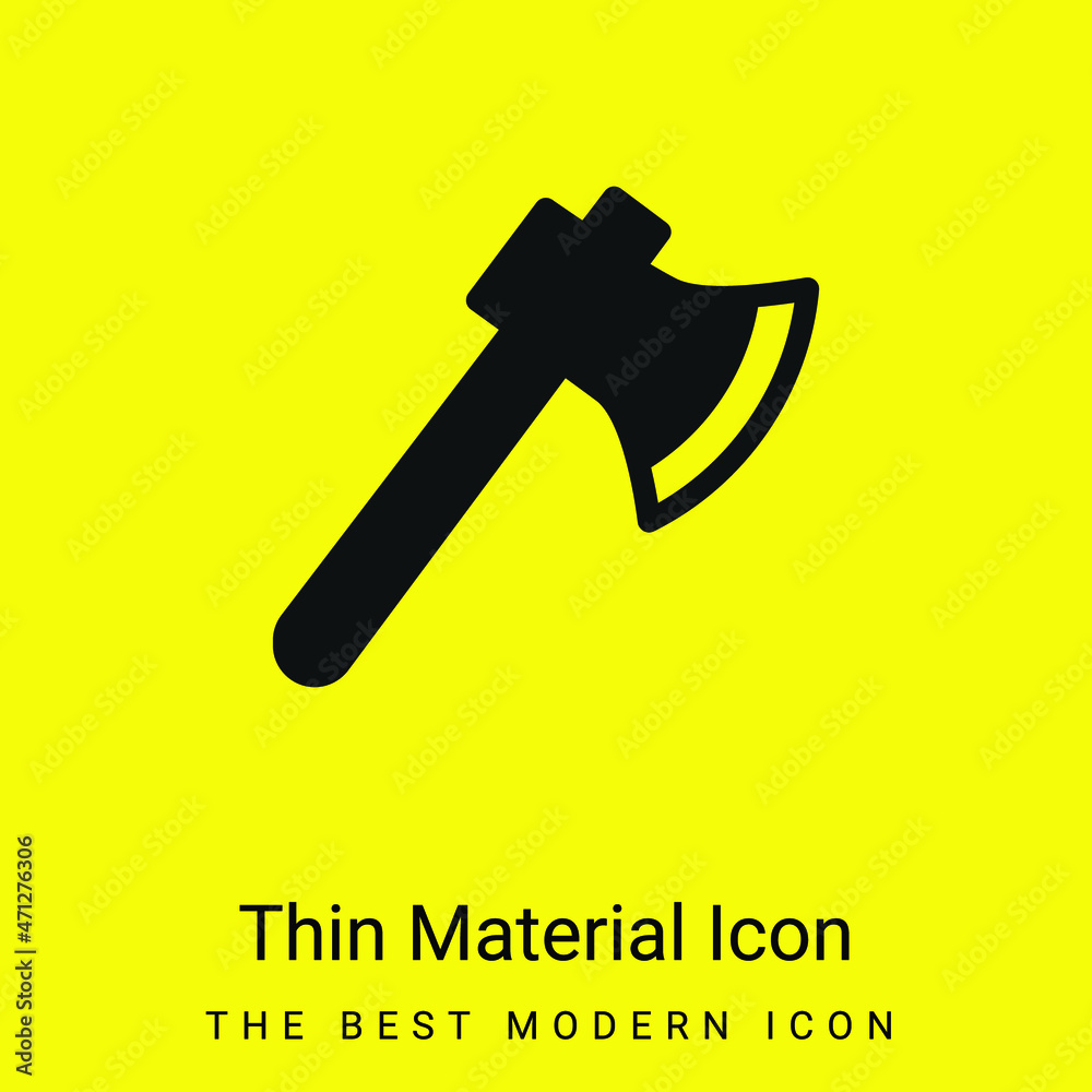 Axe minimal bright yellow material icon Axe minimal bright yellow material icon