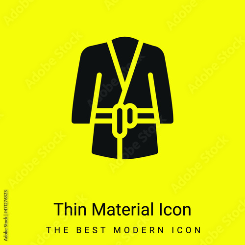 Bathrobe minimal bright yellow material icon