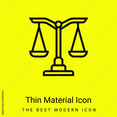 Balance minimal bright yellow material icon