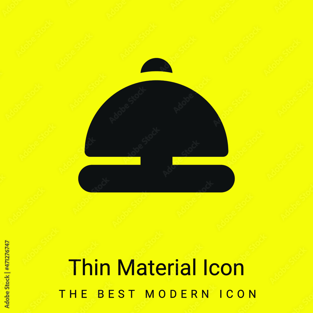 Fototapeta premium Bell Ring minimal bright yellow material icon