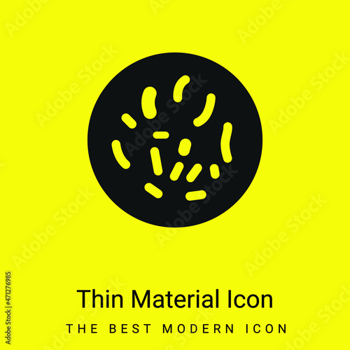 Bacteria Circle minimal bright yellow material icon