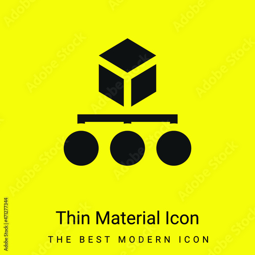 Algorithm minimal bright yellow material icon
