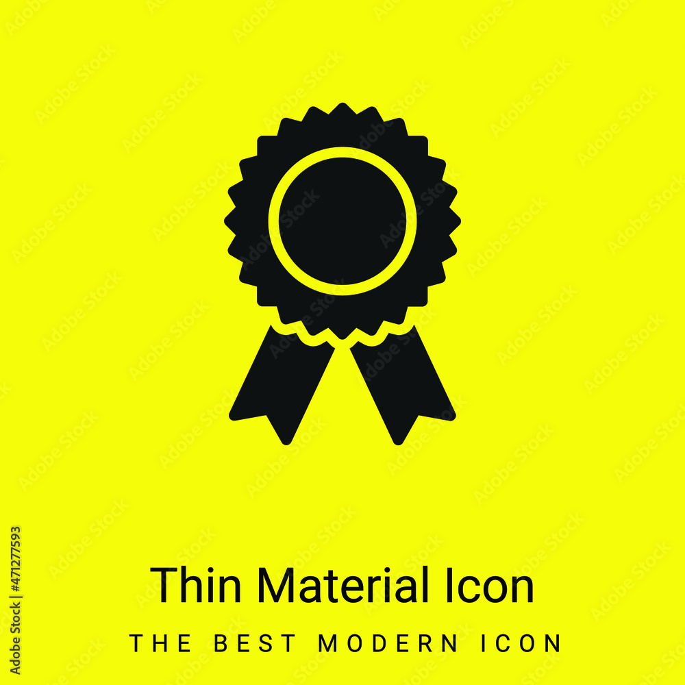Fototapeta premium Badge minimal bright yellow material icon