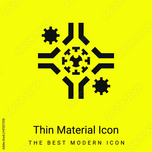 Antibody minimal bright yellow material icon