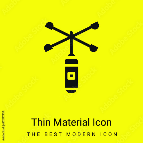 Anemometer minimal bright yellow material icon