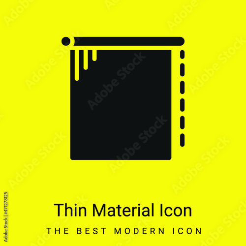 Blind minimal bright yellow material icon