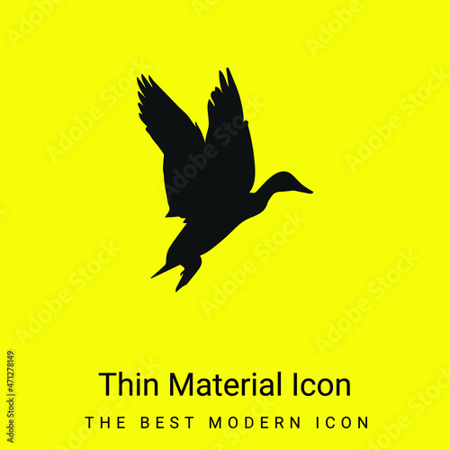 Bird Waterfowl Shape minimal bright yellow material icon