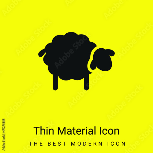 Black Sheep minimal bright yellow material icon