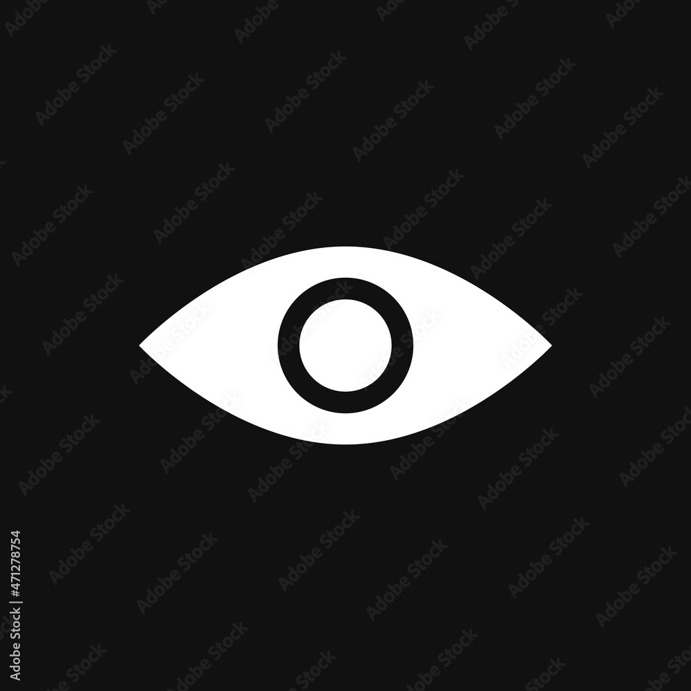 eye icon on grey background eye icon on grey background