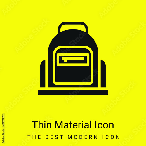 Bag minimal bright yellow material icon