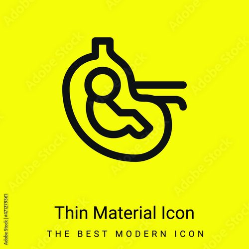 Baby minimal bright yellow material icon