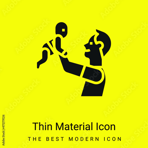Baby minimal bright yellow material icon