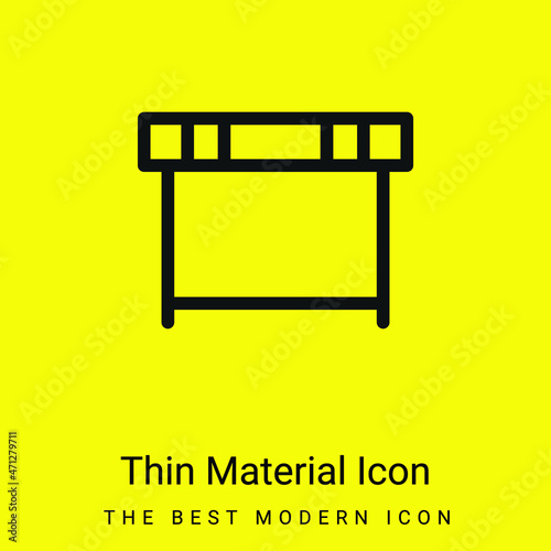 Athletism Hurdle minimal bright yellow material icon