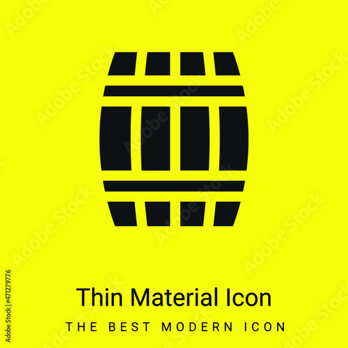 Barrel minimal bright yellow material icon