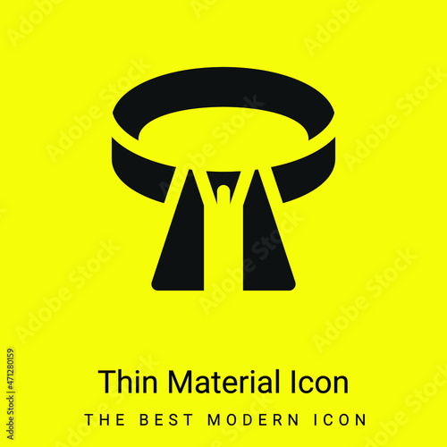 Belt minimal bright yellow material icon
