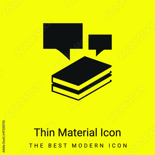 Book minimal bright yellow material icon