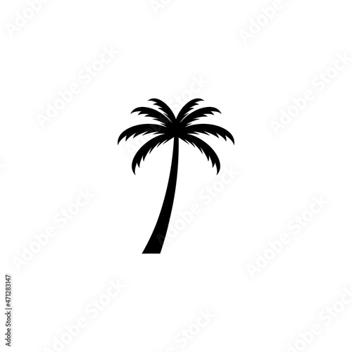 Palm tree summer logo template